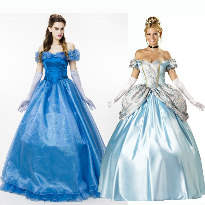 Halloween Costume Cinderella Cosplay Snow White Dress Performance Costume Evening Dress Masquerade Costume