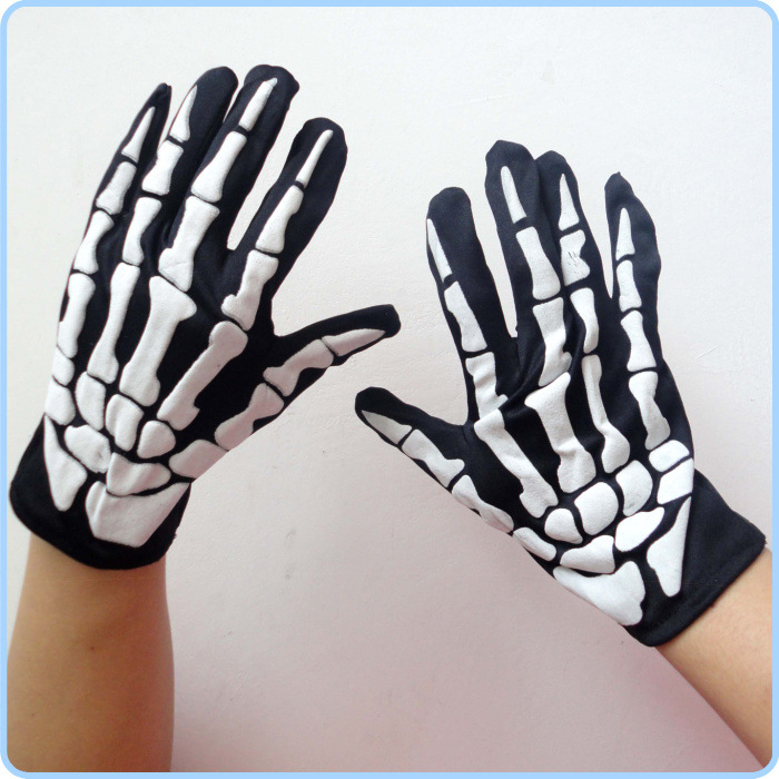 Halloween Ghost Gloves Props Ghost Clothes Gloves Skeleton Gloves Street Dance Gloves Skull Gloves