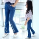Quần denim ống loe 2018 quần mới Hàn Quốc cho bé mùa xuân và quần mùa thu trẻ em quần lửng ống rộng quần áo bé gái Quần jean
