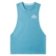 TOMATOPAPA thời trang gốc retro thể thao in vest cotton giản dị vest thể thao thể thao mồ hôi vest