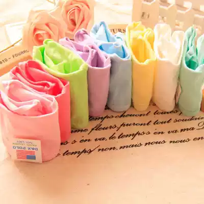 One piece of foreign trade candy color women's cotton student solid color simple mid-waist cotton triangle women's underwear