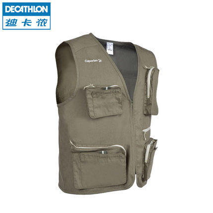 迪卡侬 钓鱼马甲多口袋钓鱼背心摄影马甲男导演马甲 CAPERLAN