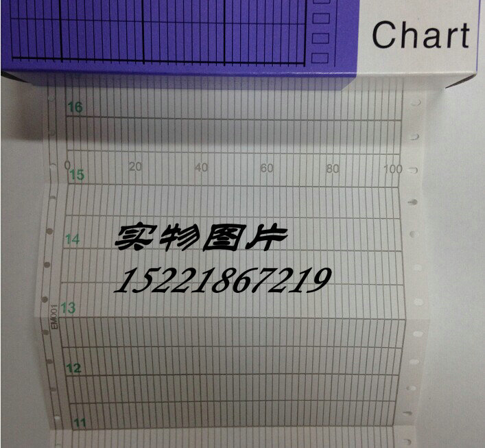 Folding meter temperature recording paper EM-001 0-100 meter recording paper 114 * 40