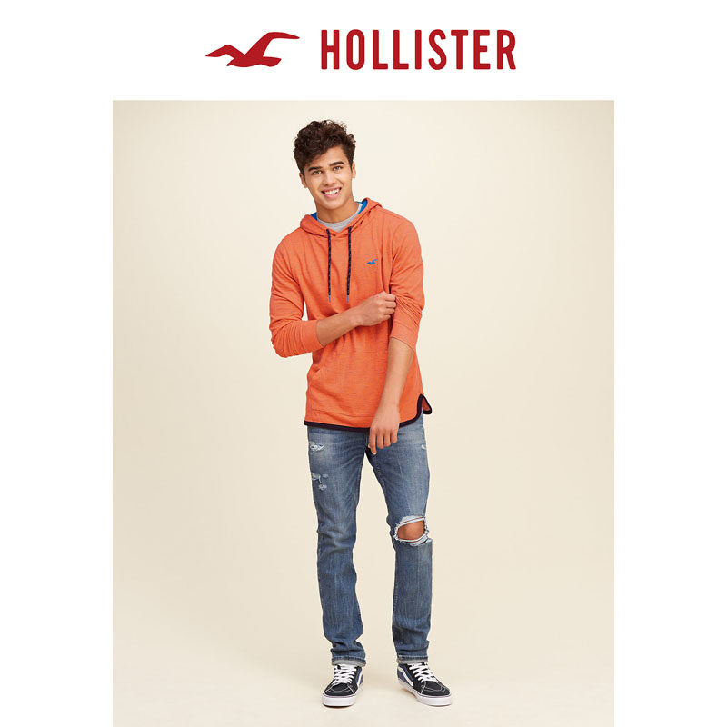 Hollister 印花织纹标识图样帽衫卫衣 男 113833
