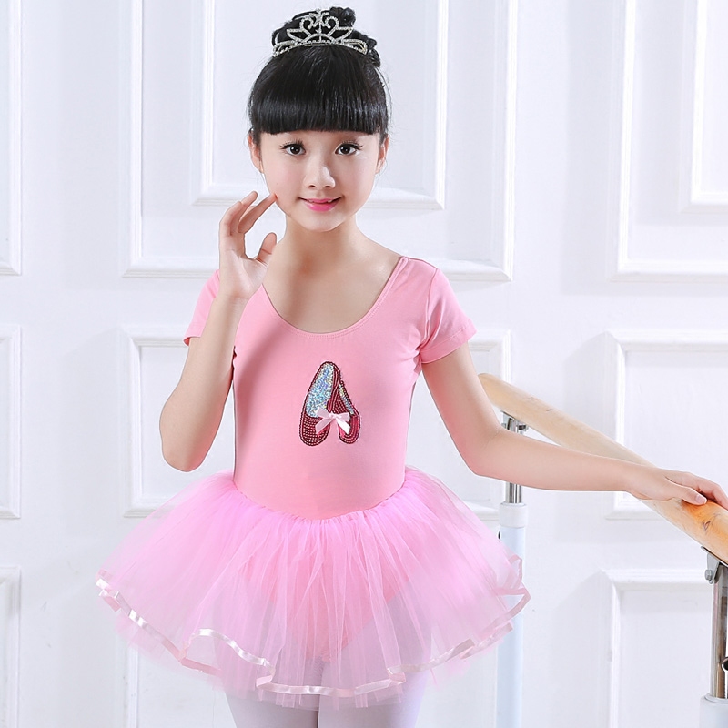 Children dance dress rehearsal Girl Bright Sheet Dress Fluffy Skirt 61 Kindergarten Performance Costume Show Costumes