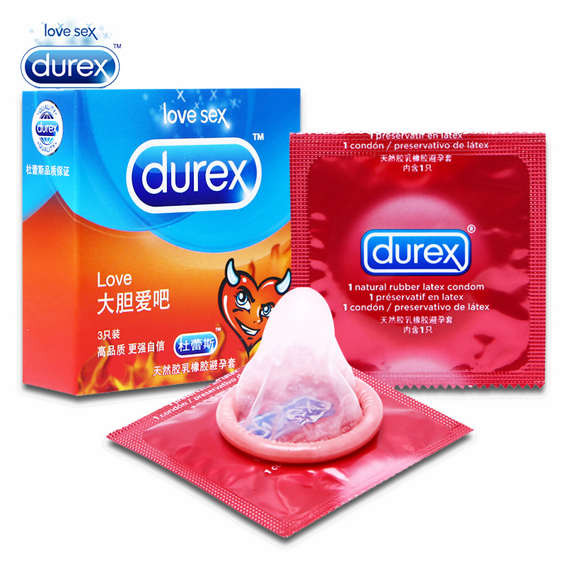 【天猫超市】杜蕾斯避孕套 Love大胆爱吧3只 安全套成人用品