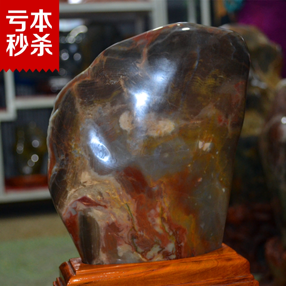 Boutique Liaoxi Chaoyang Shuiyang Jade Wood Chemical Jade Original Stone with Shaped Pendulum Pieces Collection of Sightseeing Stones for Sightseeing Stones