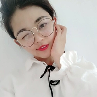 Kim loại kính retro xu hướng tròn màu thanh gương gương phẳng nữ mô hình khung lớn có thể được trang bị cận thị quang kính lacoste