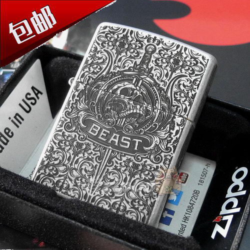 18 Years Old Shop Small Pig Zippo Ancient Silver Five Faces Engraving Devil Bible Gift Men