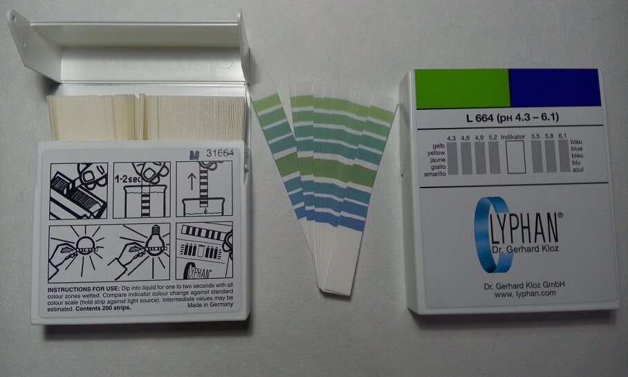 德国Lyphan精密pH试纸 200片盒 L664  精度0.3pH 范围4.3-6.1