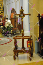 American solid wood furniture coat rack European style clothes drying rack floor hanging clothes rack high-end carved suit rack with carved patterns