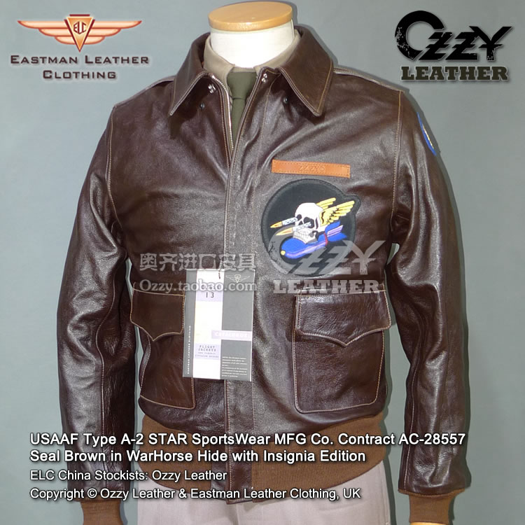 EASTMAN China Distributor ★ Original Replica A-2 28557 Warhorse Leather Jacket Made in the UK