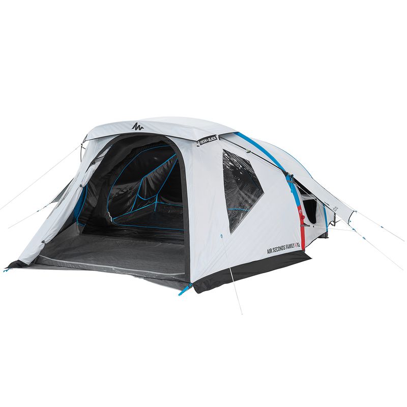 迪卡侬户外野营家庭帐篷 3-4人双层免搭建速开充气帐篷 QUECHUA