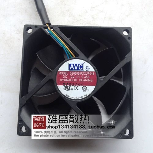 Оригинальный Тайвань AVC 8025 12V 0,35A DS08025R12UP048 4 Стичка ШИМ Охлаждающий вентилятор