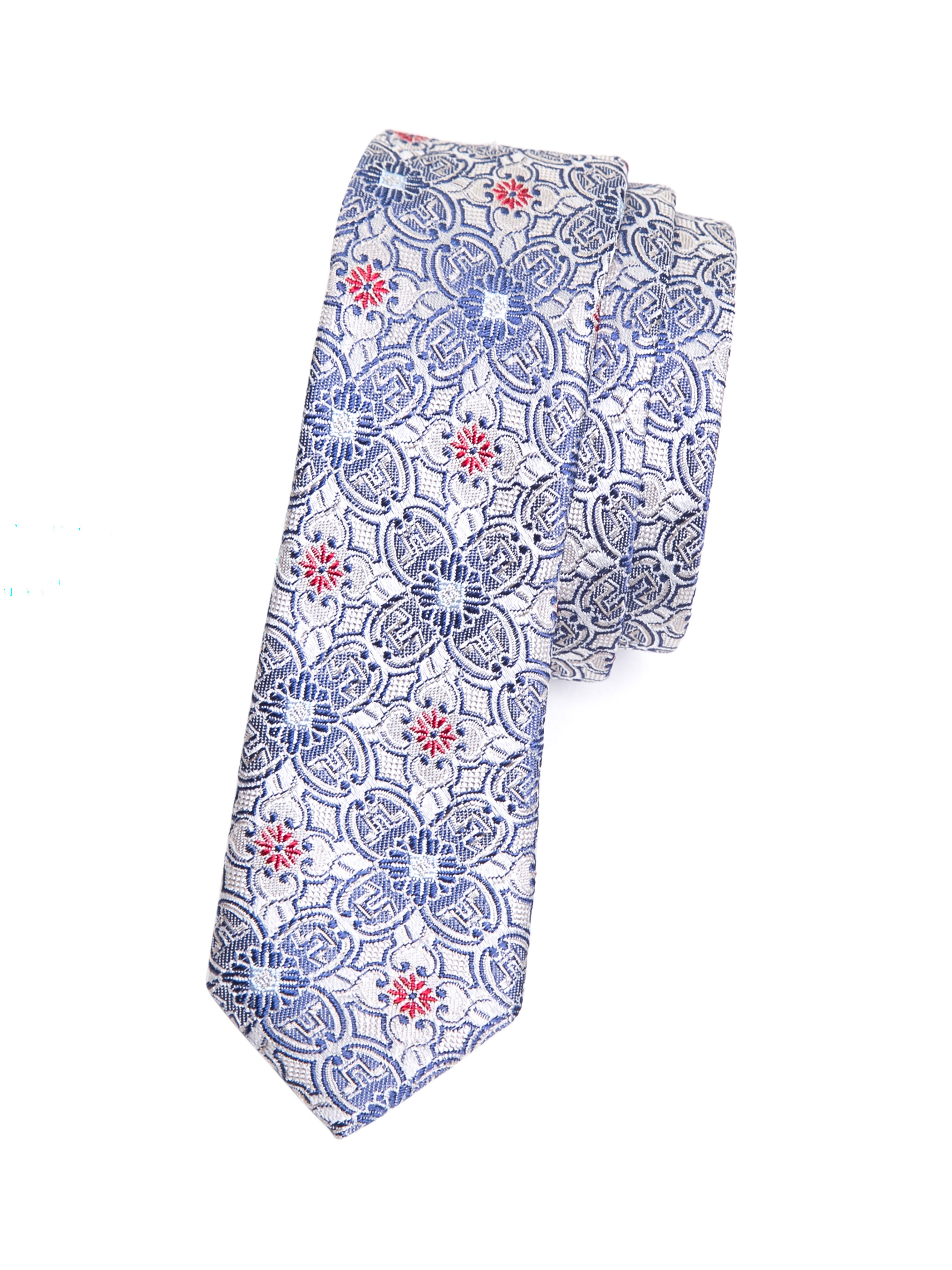 Dolce&Gabbana 蓝色对称提花领带