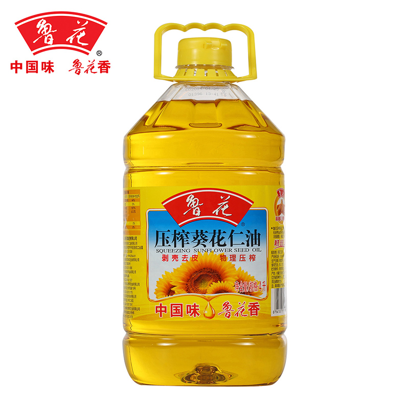 【天猫超市】鲁花葵花仁油4L剥壳去皮物理压榨食用油 健康食品