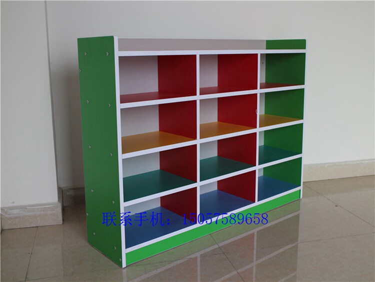 Kindergarten toy cabinet children toy storage layer rack cabinet storage cabinet schoolbag finishing cabinet children's bookcase 8002