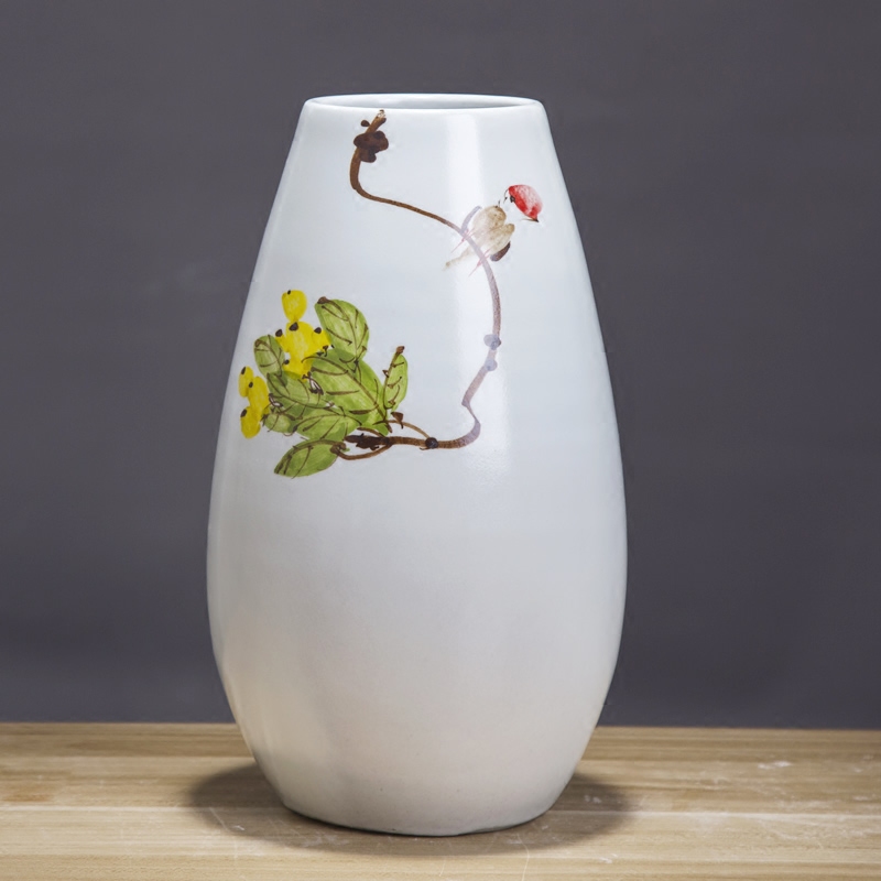 Jingdezhen ceramic dry flower flower vase of new Chinese style living room TV ark, wine home furnishing articles