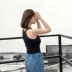 EKOOL Slim mỏng bên trong co giãn Chủ đề vest mùa hè hoang dã treo cổ sling đáy áo sơ mi nữ