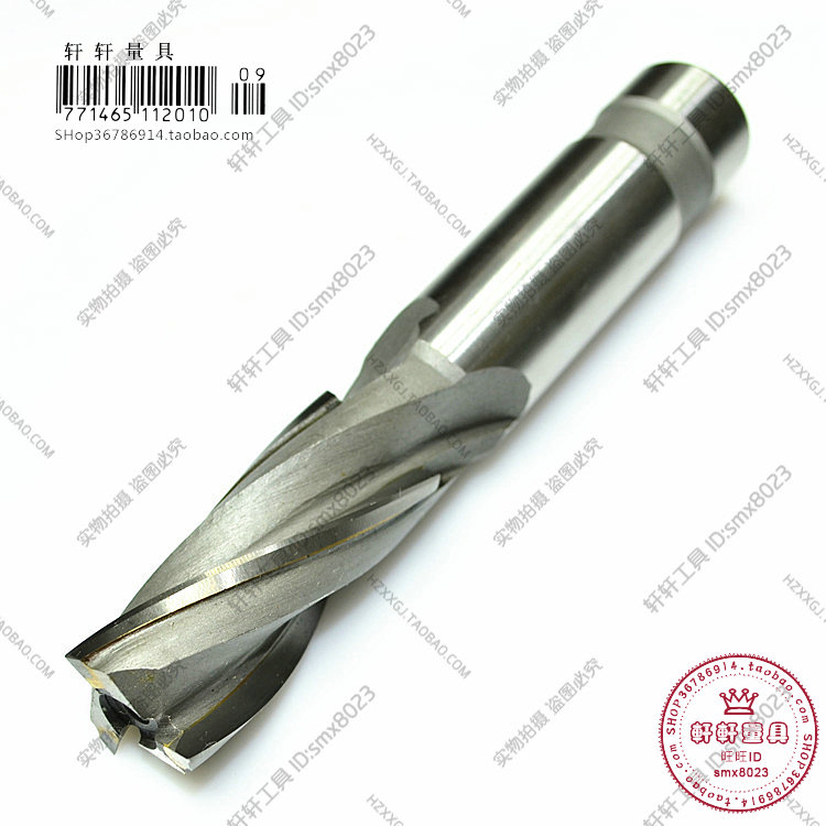 Straight shank inlaid alloy spiral end mill tungsten steel extended long end mill 32 40 45 50mm YGK30