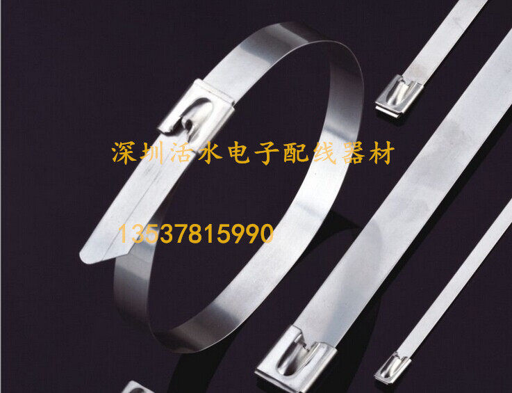 304 material stainless steel ties Ribbon Metal Ties self-lock style 4 6 * 300100 strips