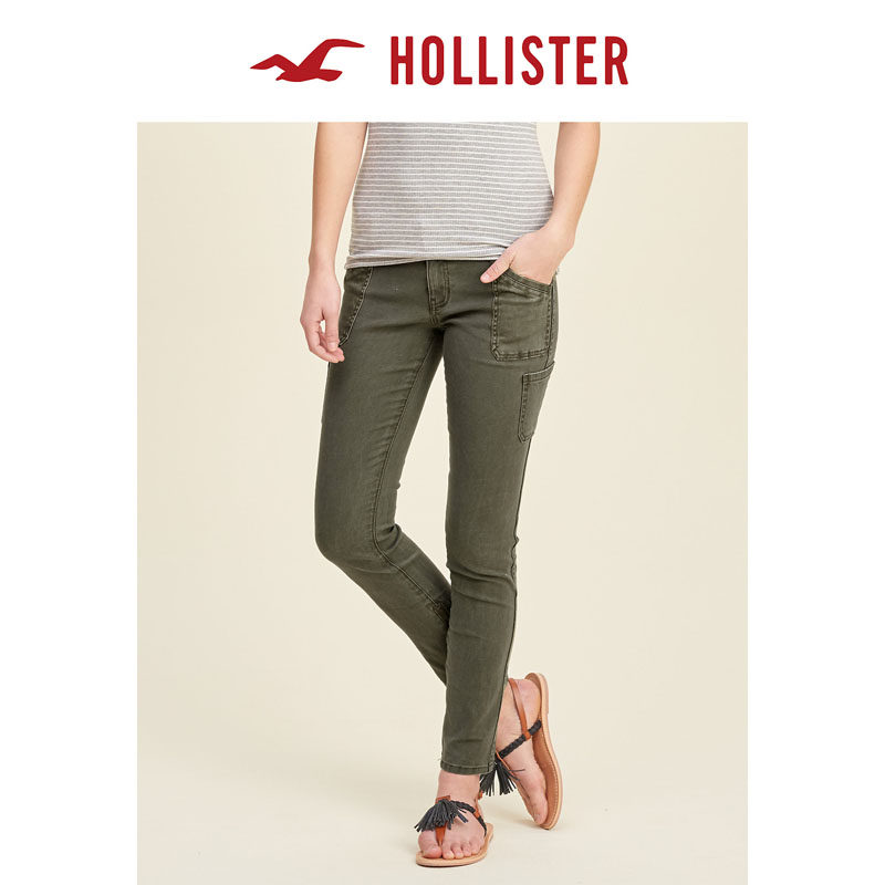 Hollister 2016春装新款修身窄脚斜纹布裤装 女 118226