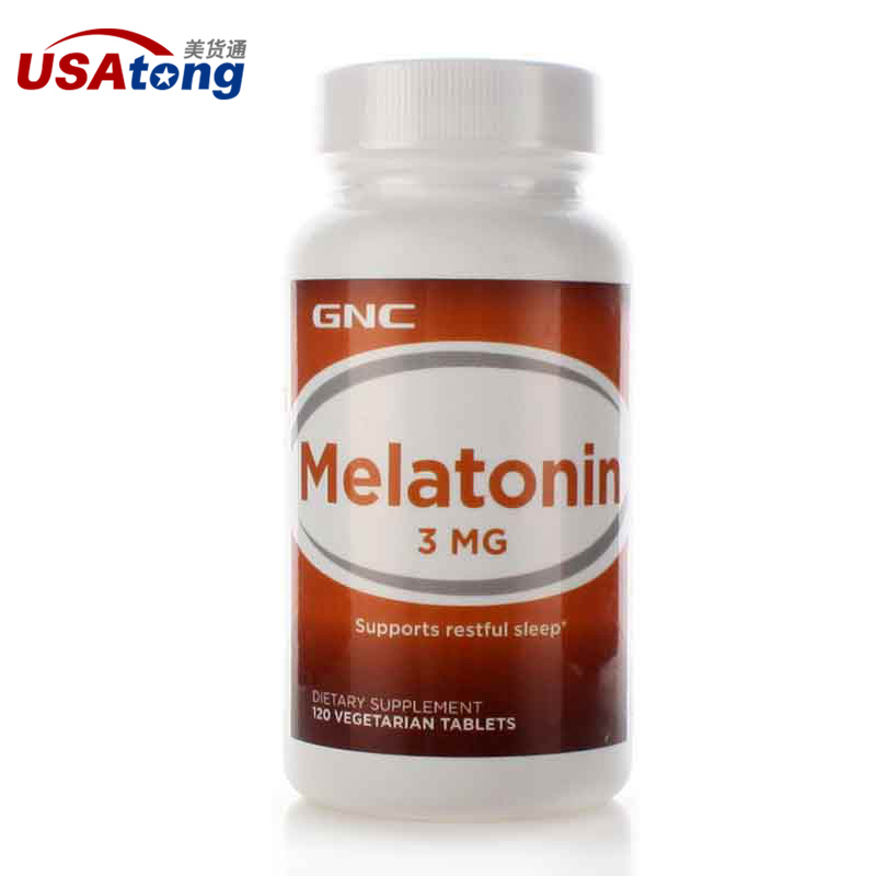 美国原装GNC健安喜美乐通宁3褪黑素3mg120粒提高睡眠