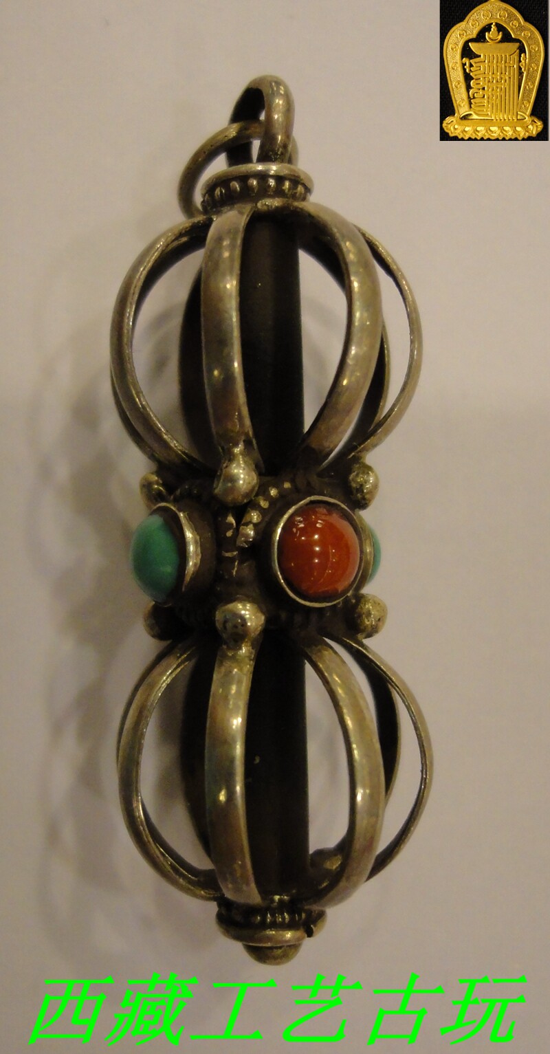 Tibetan Buddhism Nepali craftsmanship < pure silver pestle >