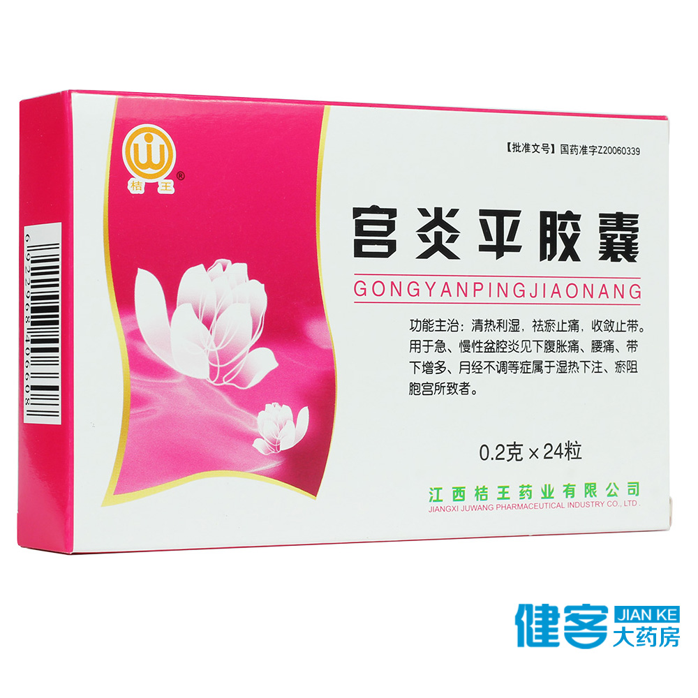 桔王 宫炎平胶囊 0.2g*24粒/盒