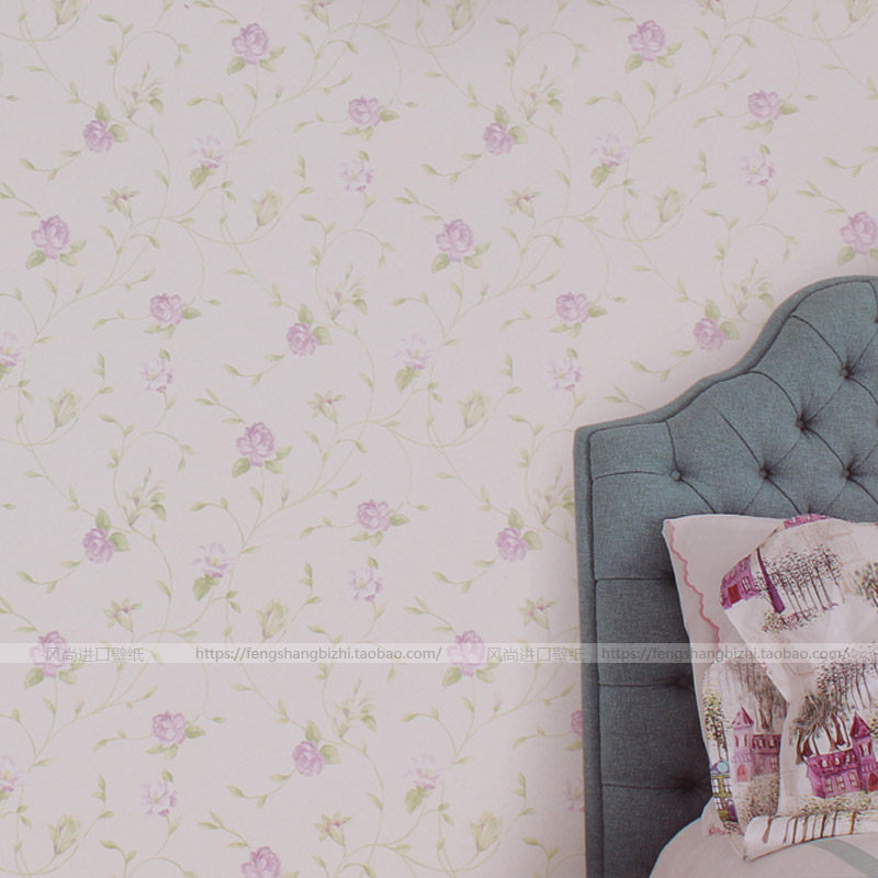 Colorful striped small flower wallpaper Sibrube American import seabrook pure paper wallpaper living room bedroom