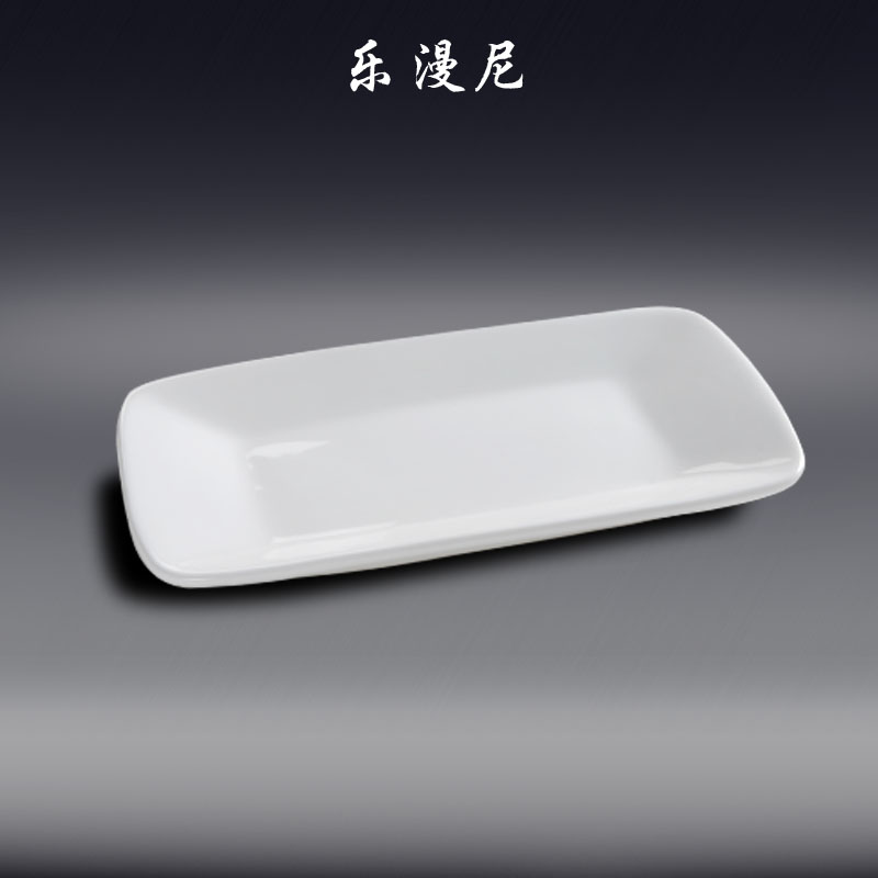 Le diffuse - British rectangular plate cold dish towel is easy cooking cucumber dishes pure white ceramic tableware