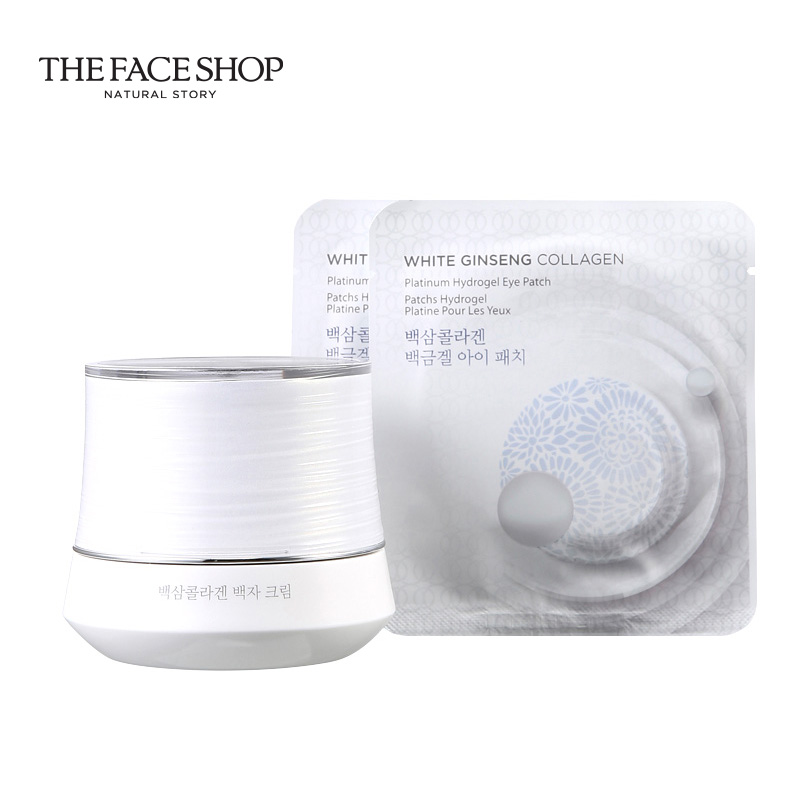 韩国直邮TheFaceShop/菲诗小铺 白参胶原蛋白白瓷面霜套装