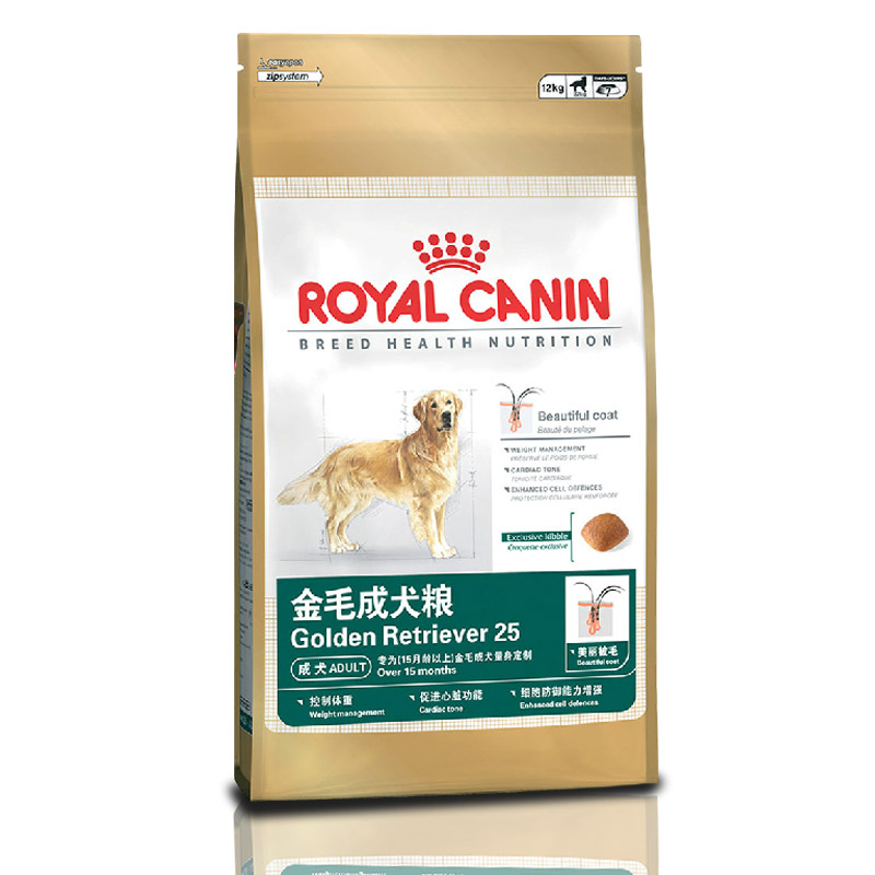 法国皇家金毛狗粮 金毛猎犬拉布拉多成犬专用粮狗粮12KG 22省包邮