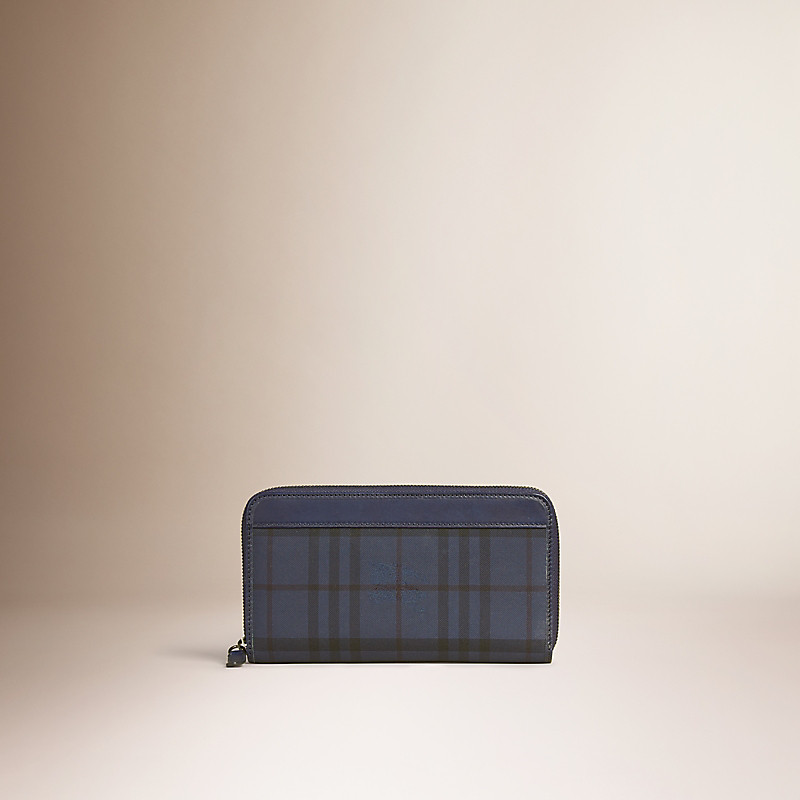 BURBERRY/博柏利Horseferry 格纹全拉链钱夹 40016031