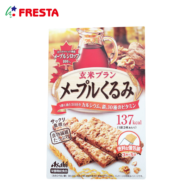 Asahi朝日 玄米营养膳食纤维 枫糖核桃低卡路里代餐饼干