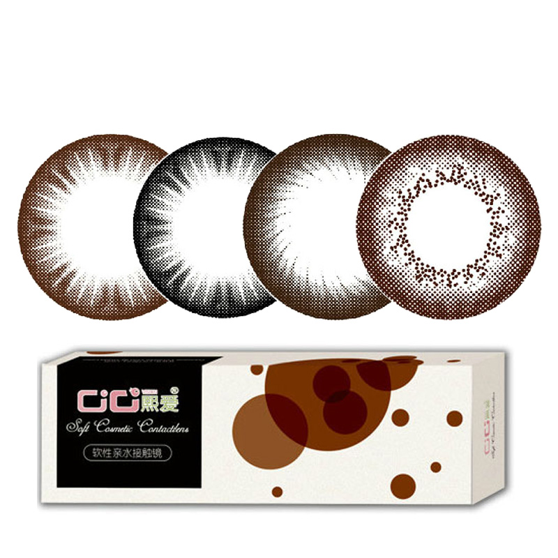 煕爱 cici素颜巧克力系列彩色隐形眼镜 大直径美瞳 拍2包邮