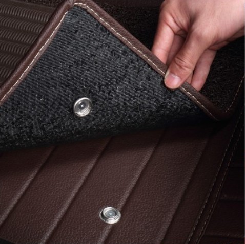 Double-layer fully surrounded car wire ring foot pad modified anti-skid buckle car with large surround fixed metal snap button