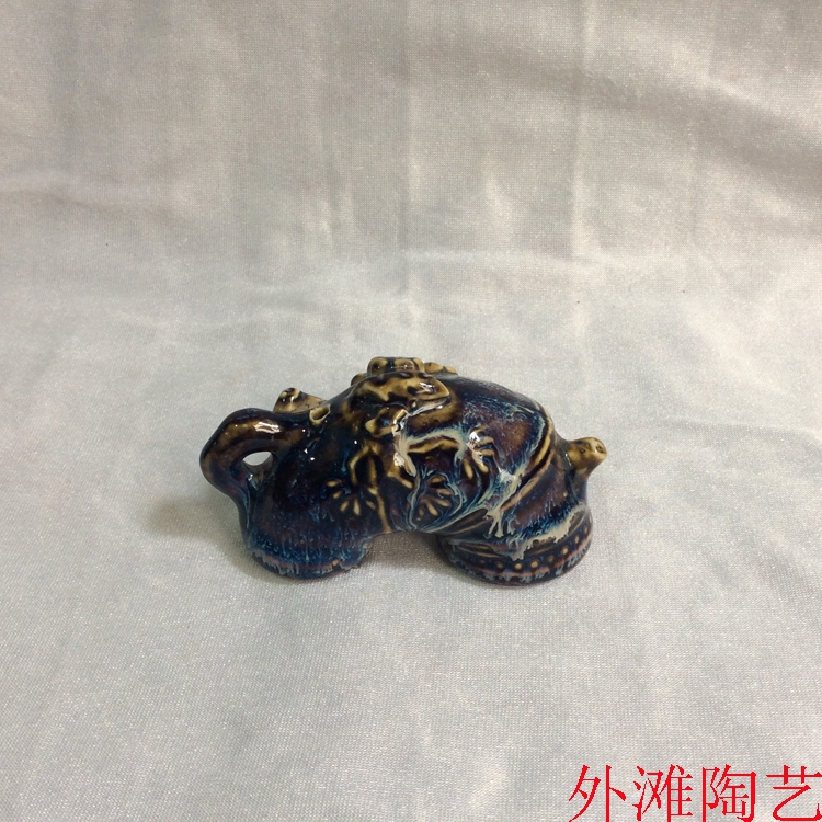 Antique antique porcelain collection Jingdezhen ceramics monochrome glaze Antique ceramics room supplies Water drop ornaments