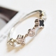 Nhẫn nữ đơn giản may mắn rhinestone cá tính hoang dã Hàn Quốc thời trang Hàn Quốc phóng đại nhẫn bạc pnj Nhẫn