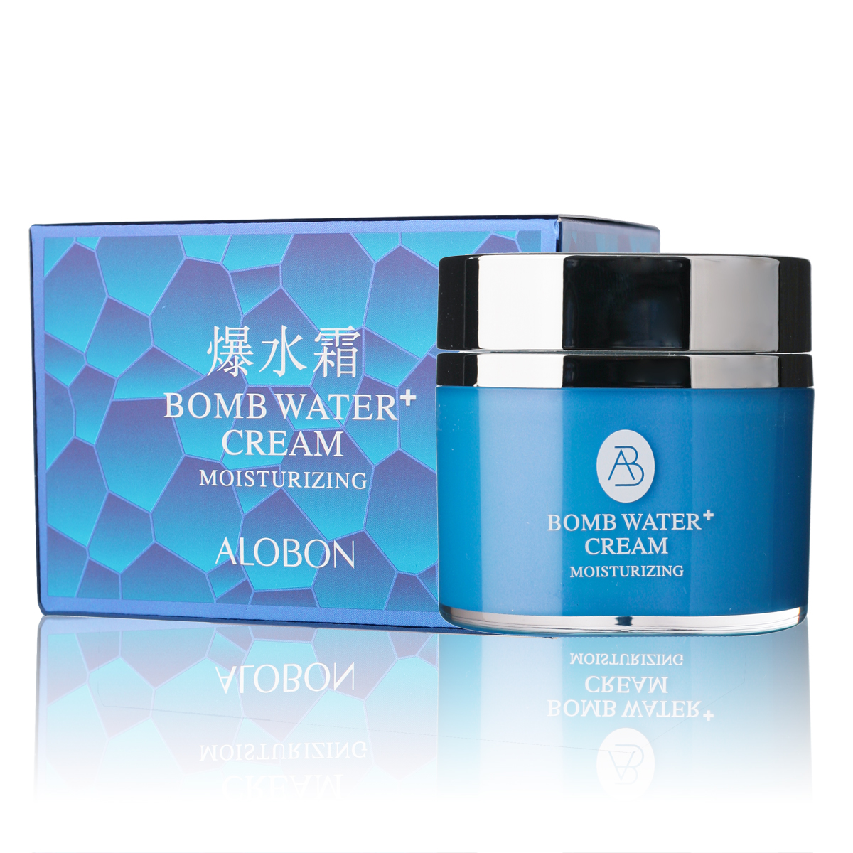 AloBon/雅邦爆水霜75g+送护手霜 水珠出水保湿补水面霜化妆品护肤