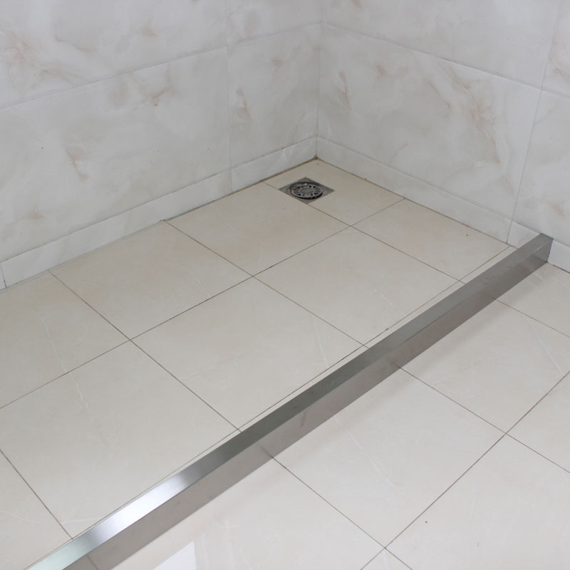 Special thickened 304 brushed stainless steel water bar One-sided water stone base L-shaped screen base Diamond-shaped