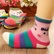 5 đôi tất thoáng khí mùa thu và mùa đông Hellokitty Hello Kitty hoạt hình ống bé gái vớ