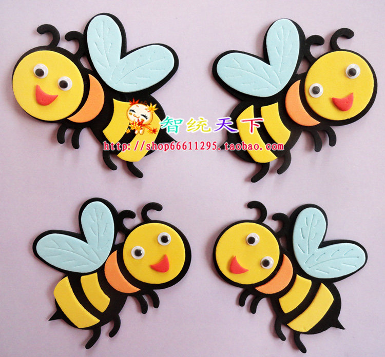 Kindergarten classroom environment layout material foam butterfly snail cartoon insect animal wall sticker decoration supplies new