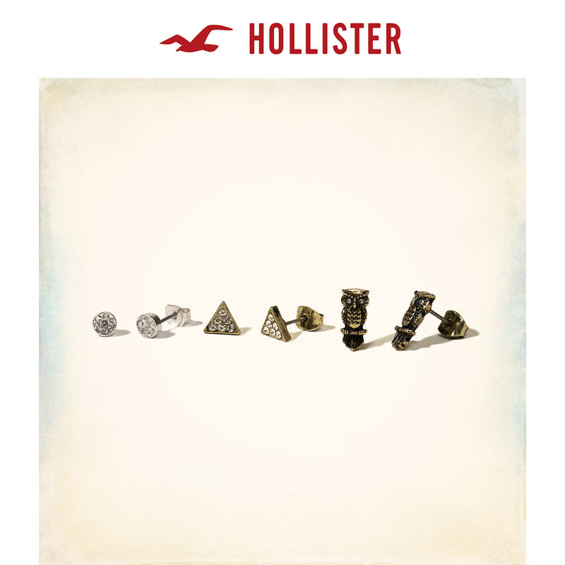 Hollister 2016春装新款螺柱耳环套装 女 125950