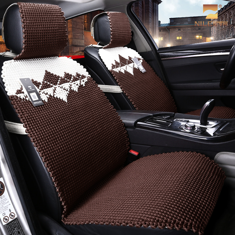 纯手编冰丝汽车坐垫适用于时代超人2000桑塔纳3000世纪新秀朗逸