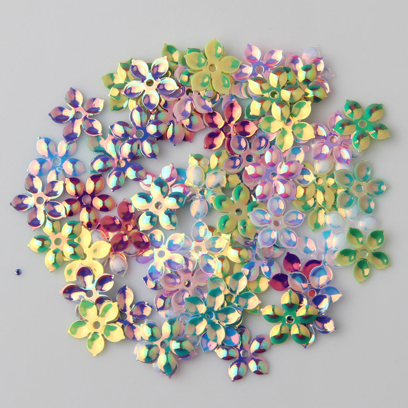 10mm gold light flower bright sheet dance dress Belly Leather Dance Accessories Pearl Film Shoes Wear Beauty Accessories 250 pieces