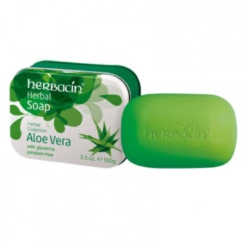 【Herbacin 德国小甘菊】芦荟保湿柔肤皂100g台湾官网直邮进口
