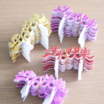 Baking packaging Birthday cake plug-in Chinese Gold Happy Birthday plug-in Baking decorative plug-in 25