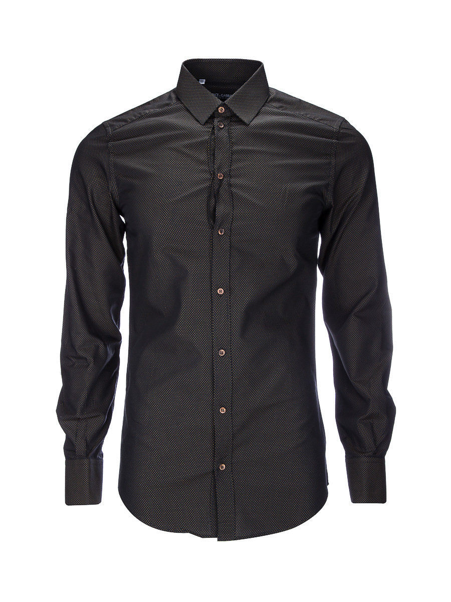 Dolce&Gabbana 黑色波点长袖衬衫