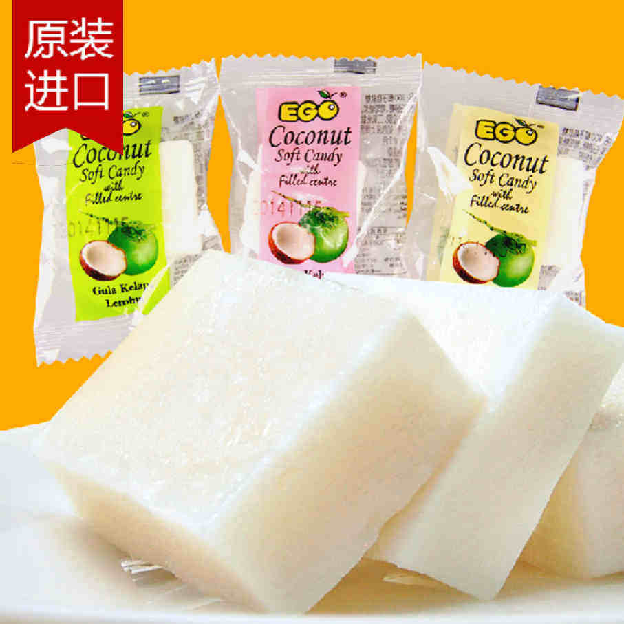【天猫超市】马来西亚进口EGO特色椰子糕软糖浓浓椰香好吃12g/袋